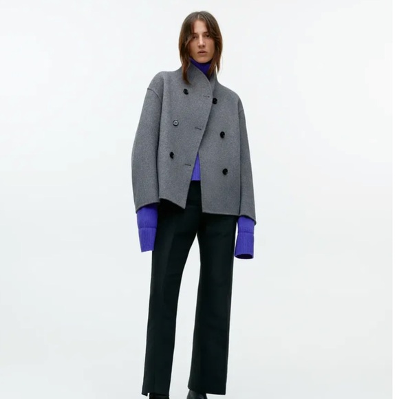 Exquisite ARKET Double-Face Wool Jacket Color Gray Size EU 38 -6 US - Picture 14 of 14